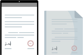 電子帳簿保存法含めた、お客様の電子化方針に合わせて柔軟に対応