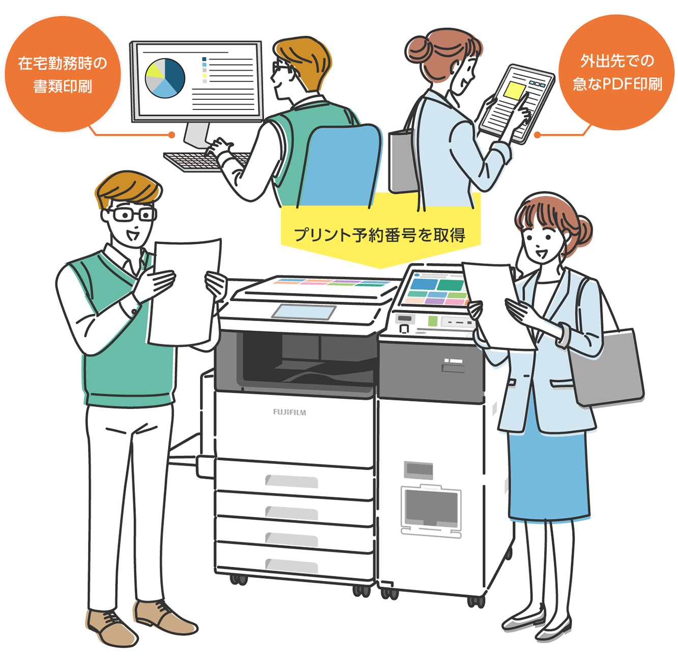 外出先での急なPDF印刷も、在宅勤務の書類印刷も、全国のセブン‐イレブンで安心・便利に！