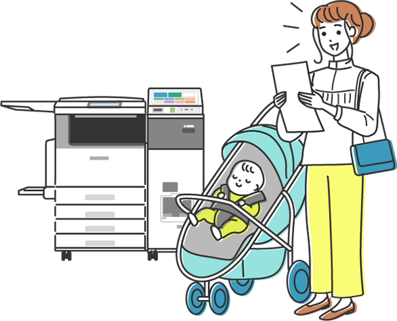 プリンターやPCがなくても申請書をコンビニで印刷！役所に行く手間も不要に。