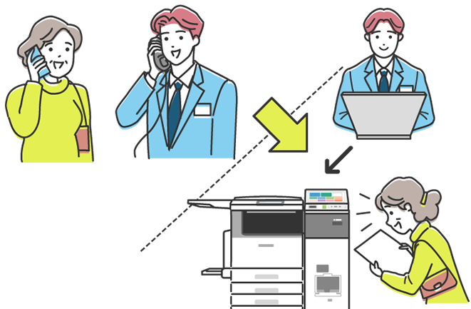 郵送の手間を省いて、最寄りのセブン‐イレブンで印刷物を提供！