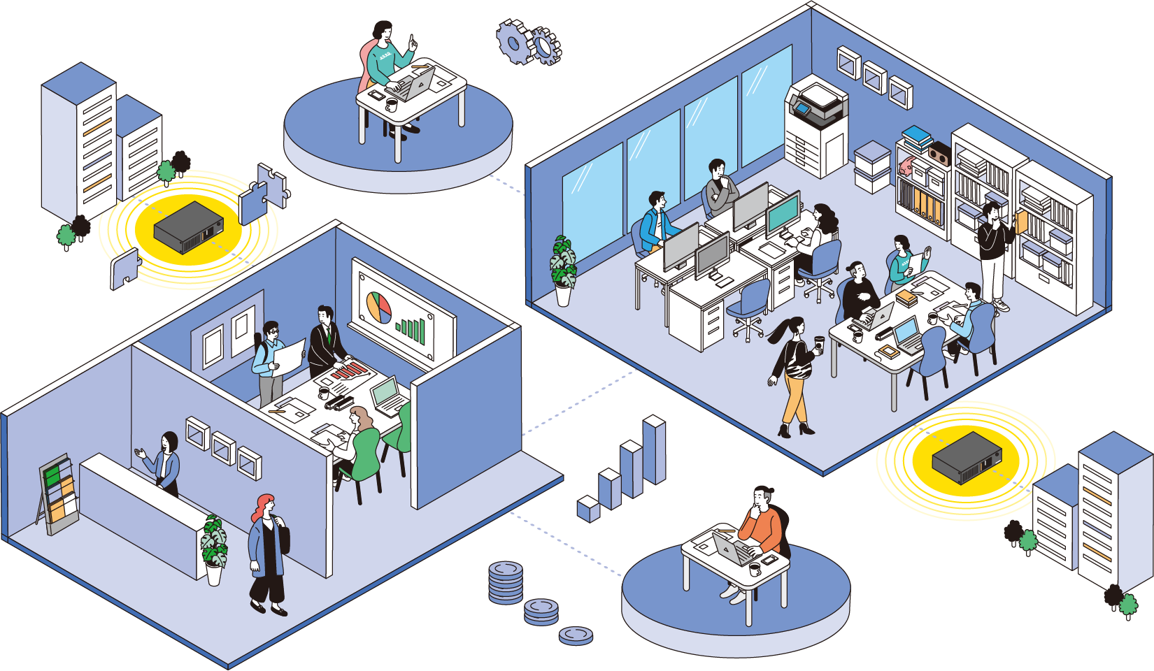 働き方の多様化に対応するさまざまなサービスを提供しています！