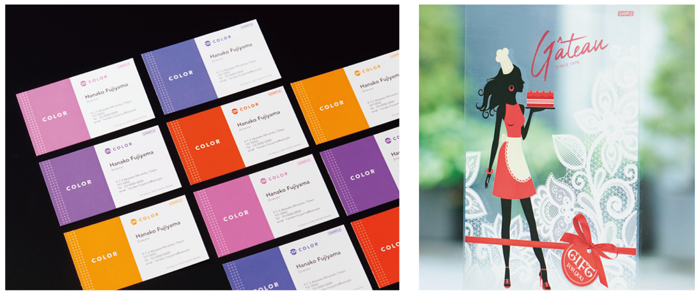 ホワイトの下塗りで色紙や透明フィルムの下地として使用できます。