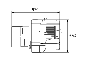本体(CF/CPFモデル) 上面図