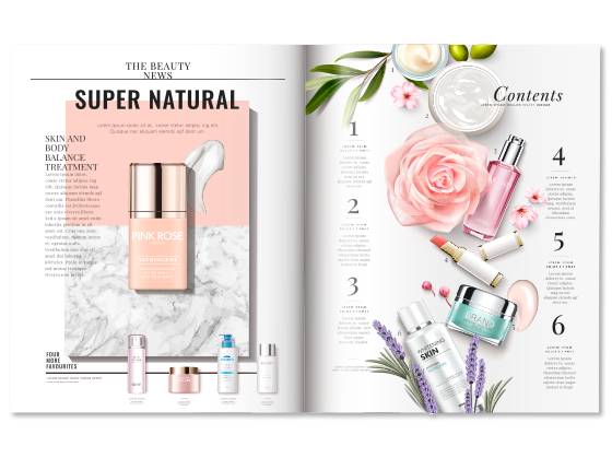 メタリックで表現したカラー冊子。