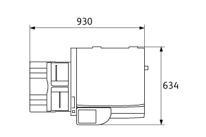 本体(DCモデル) 上面図