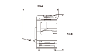 正面図、本体(PFS-2TS モデル)。