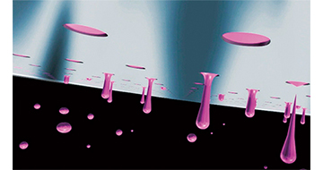 プリントヘッドからインクが吐出されるイメージ