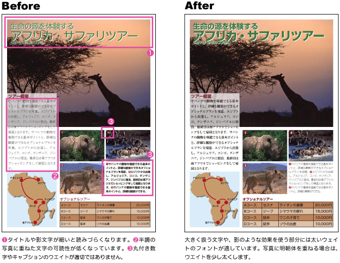 可読性を上げるサイズとウェイトを知る