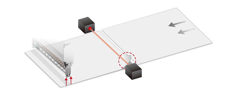用紙浮きセンサーユニットの外観図