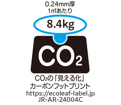 0.24mm厚の印刷版1m²あたりのCO2排出量は8.4kgになります。