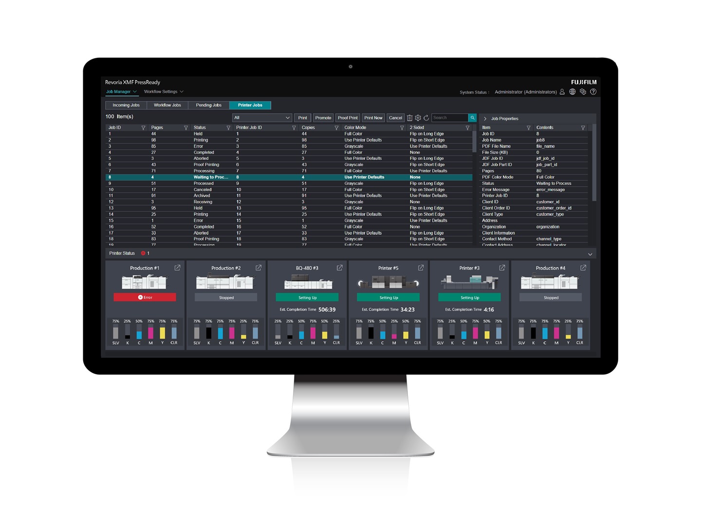 印刷ワークフローソフトウェア[Revoria XMF PressReady]