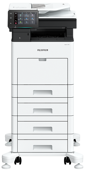 トレイモジュール3段、専用キャスター台増設時