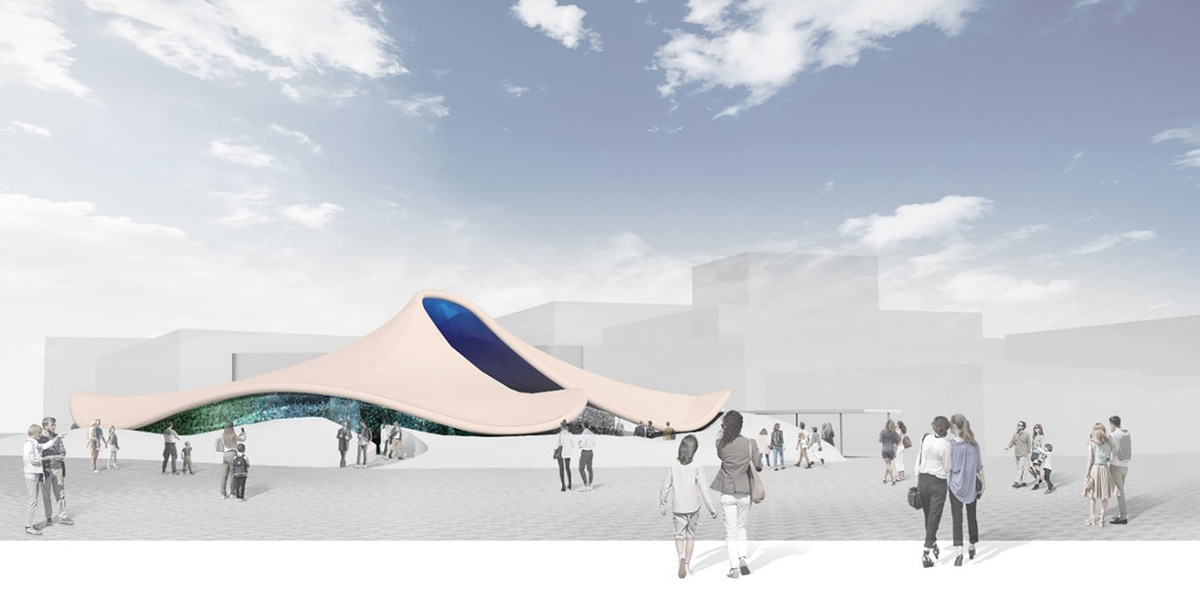 大阪・関西万博のシグネチャーパビリオン「いのち動的平衡館」の建物