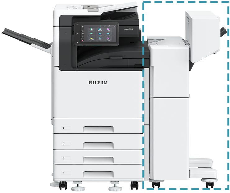 多機能な外付けフィニッシャー+サイドトレイ