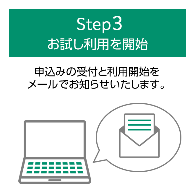 step3 お試し利用を開始