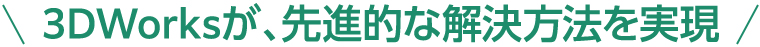 3DWorksが、先進的な解決方法を実現
