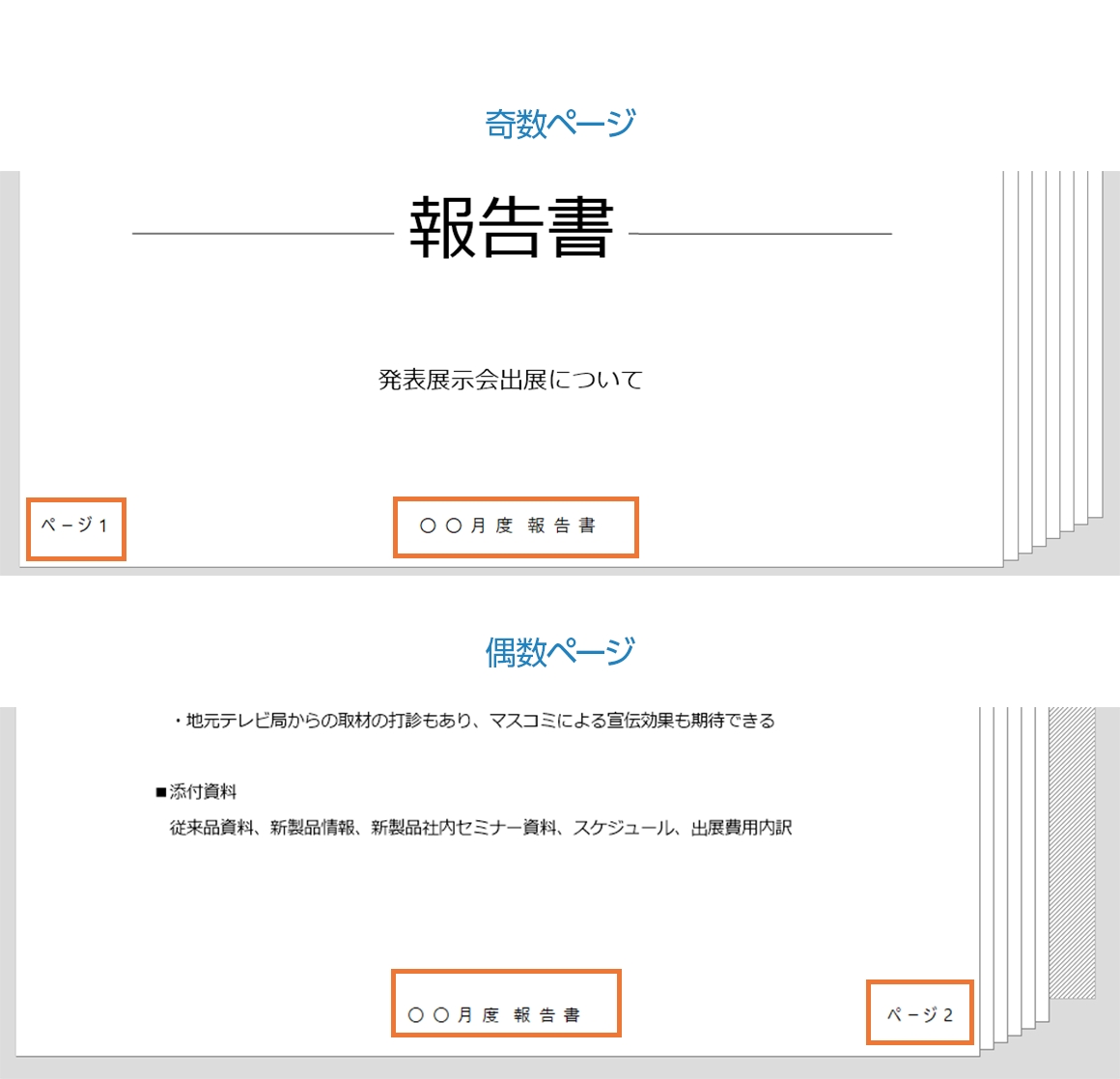 見出しやページ番号をつける | 富士フイルムビジネスイノベーション