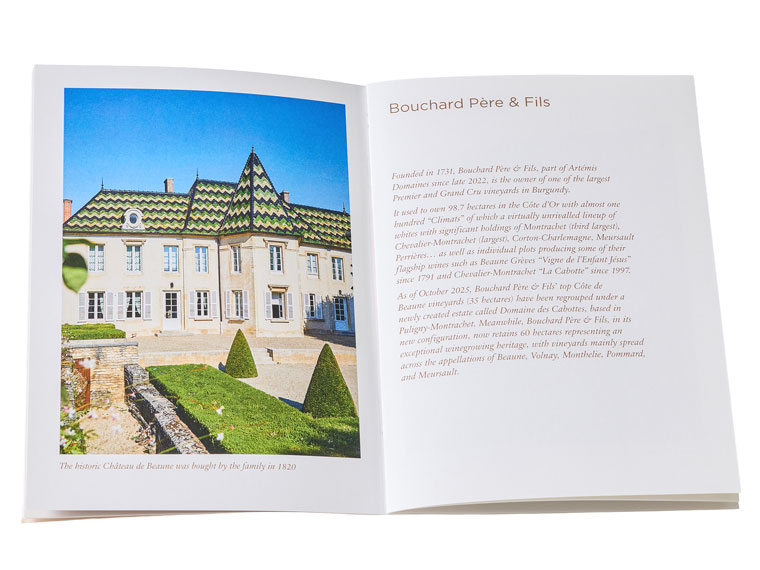 Wine Tasting Dinner Booklet