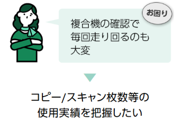 複合機の確認で毎回走り回るのも大変