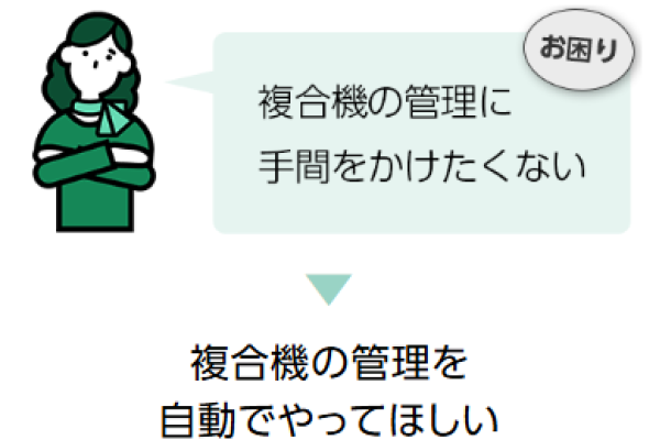 複合機の管理に手間をかけたくない