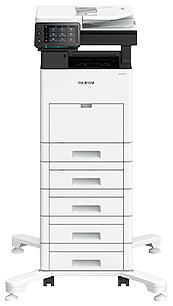 기본 구성 + 옵션 550매 급지 트레이 4개 + 바퀴