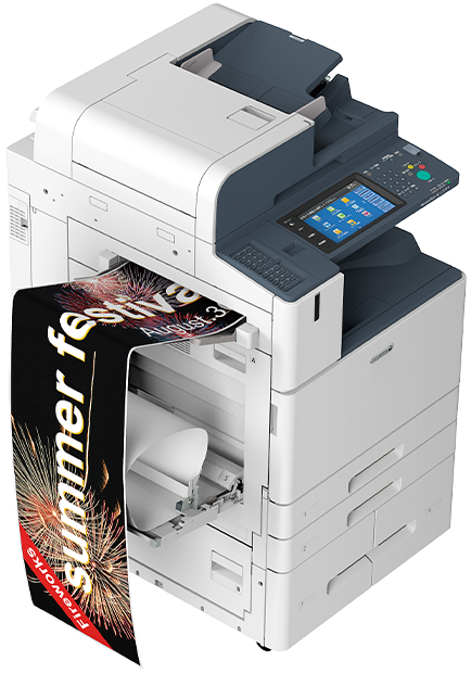 Printing on long paper supported
