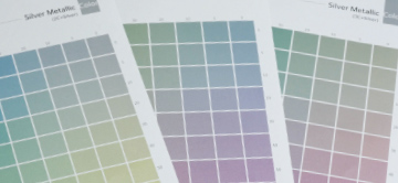 Print sample "Metallic colour chart"