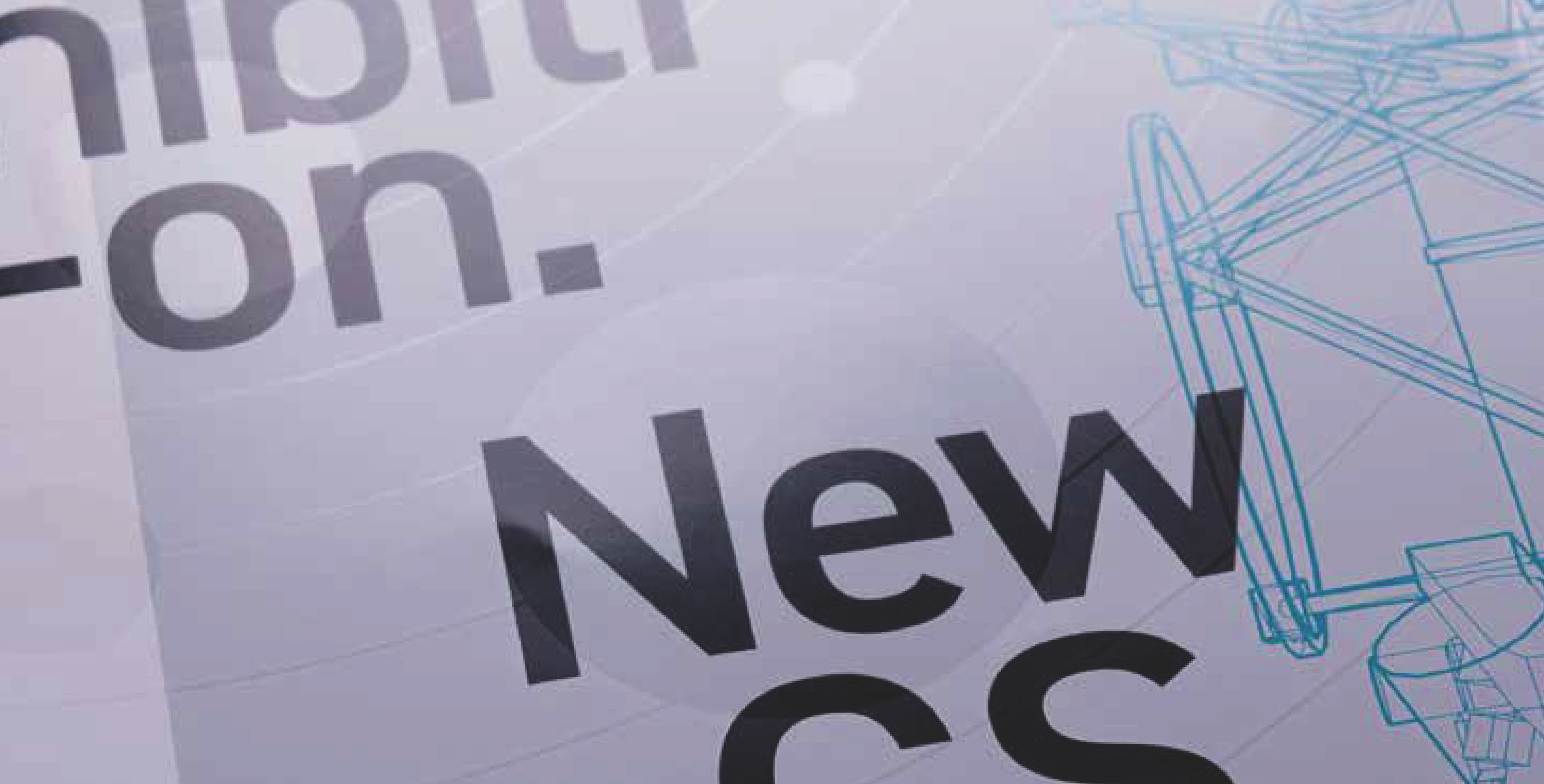 Printed page with bold text and geometric patterns, demonstrating the use of clear toner to create a varnish-like effect that adds shine, depth, and visual interest for premium print finishes.