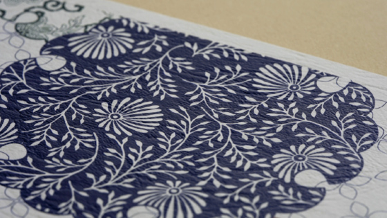 Print sample "Flower and grass pattern"