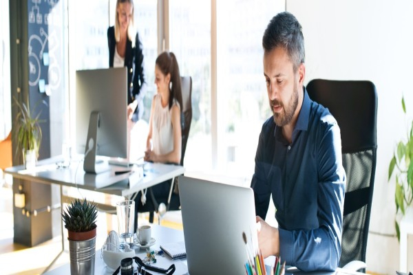 person using a laptop