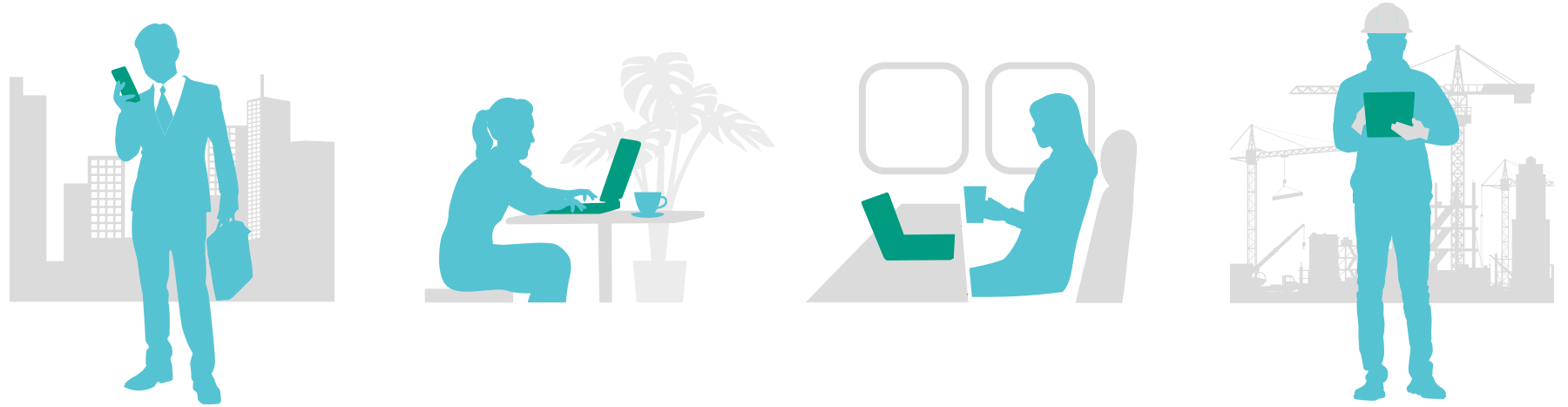 With anyone, from anywhere. Transforming work style through connections.