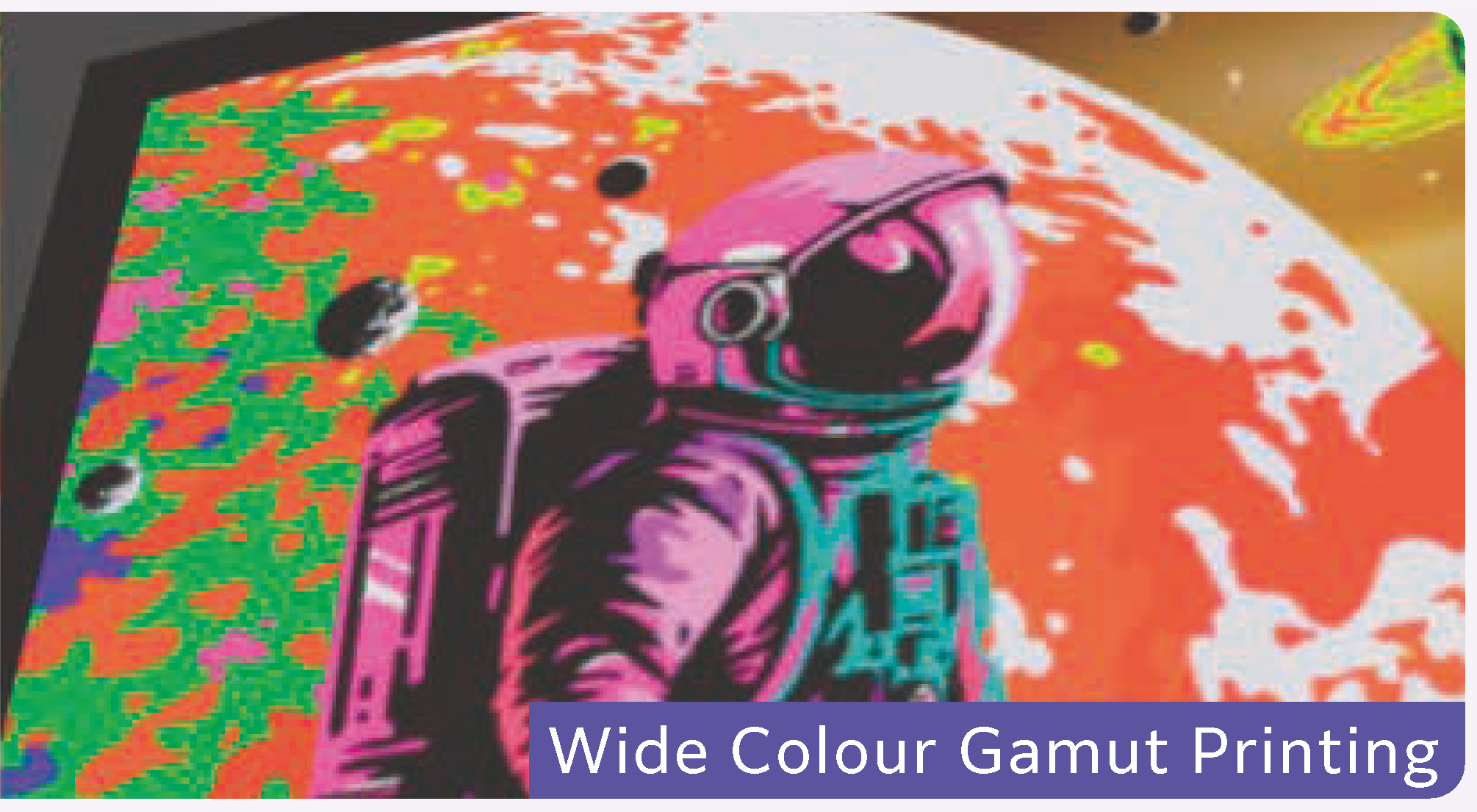 โปรแกรมรับชมแบบฝังในเว็บที่พิมพ์โดยใช้ขอบเขตสีกว้าง