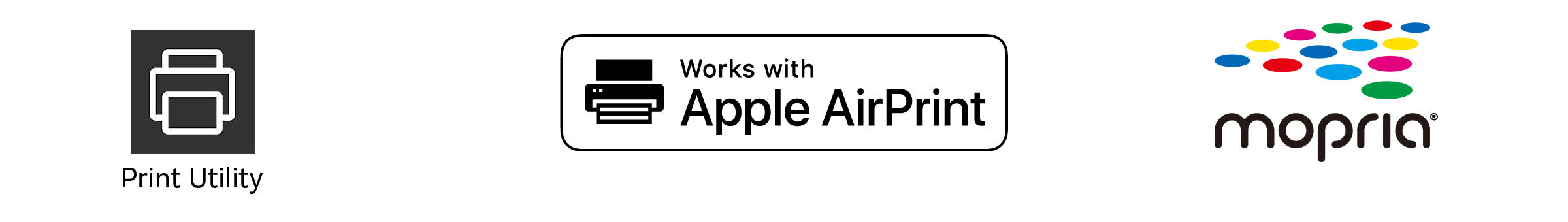 Print Utility / AirPrint / Mopria 列印服務標誌